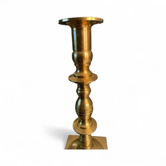 Vintage Brass Taper Candle Holder 9.5 Tall Made in London